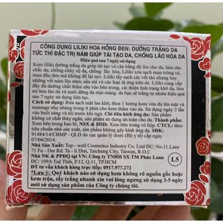 Kem face liliki hoa hồng đen