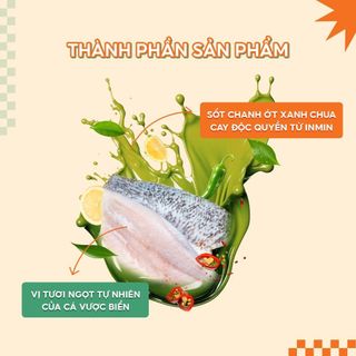 Cá vược sốt chanh ớt xanh INMIN FOOD - Đồ ăn tiện lợi đóng gói 160 gram