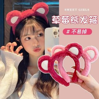 BỜM CÀI TÓC TAI GẤU DÂU HỒNG