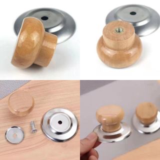 Tay Cầm Nắp Nồi Bằng Gỗ Chống Bỏng, Núm Cầm Thay Thế Cho Nắp Vung Nồi Xoong Chảo Núm Cho Mọi Loại Vung MA2