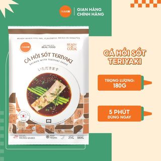 Cá hồi sốt Teriyaki INMIN FOOD - Hải sản chế biến sẵn giàu dinh dưỡng, tốt cho mọi người  gói180g giá sỉ