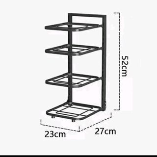 Kệ Giá Để Xoong Nồi Chảo 3/4 Tầng Có Thể Điều Chỉnh, Dùng Để Trên Kệ Bếp, Gầm Bếp, Góc Bếp