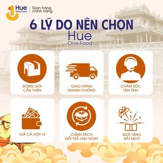 Bánh Ép Huế HUE ONE FOOD size lớn vị tôm thịt hải sản, vị thịt nướng BBQ hộp 65g - CTB789