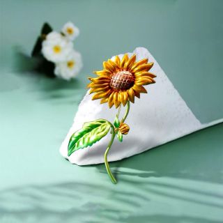 Ghim Cài Áo Hình Hoa Hướng Dương Tráng Men Thời Trang dành cho nam nữ