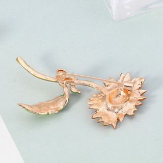 Ghim Cài Áo Hình Hoa Hướng Dương Tráng Men Thời Trang dành cho nam nữ