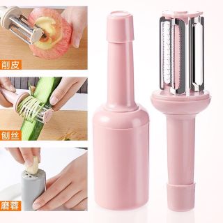 DAO BÀO XOAY 3 LƯỠI 5 CHỨC NĂNG TIỆN ÍCH - DAO 2 ĐẦU CÓ KHAY ĐỰNG VỎ TIỆN LỢI