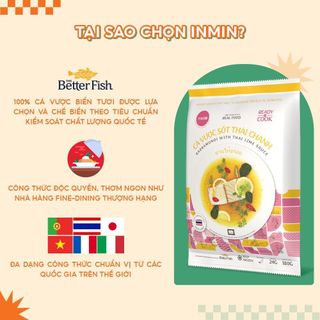 Cá vược sốt thái chanh INMIN FOOD - Đồ ăn tiện lợi đóng gói 180 gram