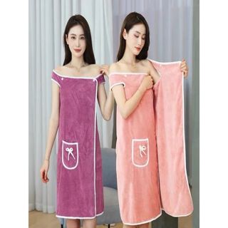 ￼Áo choàng tắm nữ, khăn tắm áo choàng vải microfiber thời trang đa dụng mềm mịn thấm hút tốt ma2 giá sỉ