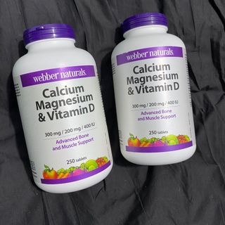 Viên uống bổ sung Calcium, Magie, Vitamin D3 Webber Naturals 250 viên - Hàng Úc