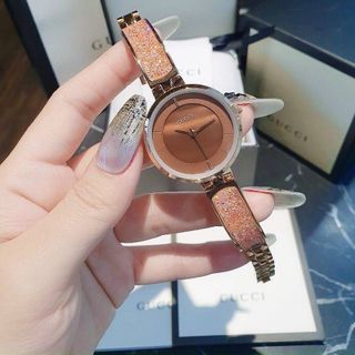 HOT SALE ĐỒNG HỒ NỮ CAO CẤP GU CII MẶT ĐÁ SỨ DÂY ĐÁ BLING BLING 4