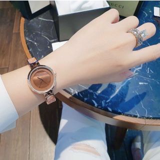 HOT SALE ĐỒNG HỒ NỮ CAO CẤP GU CII MẶT ĐÁ SỨ DÂY ĐÁ BLING BLING 4