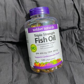 Viên uống Dầu cá Triple Strength Fish Oil EPA / DHA / Omega Webber Naturals 120 viên - Hàng Úc