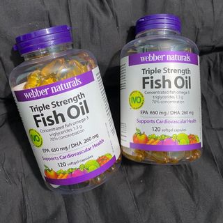 Viên uống Dầu cá Triple Strength Fish Oil EPA / DHA / Omega Webber Naturals 120 viên - Hàng Úc