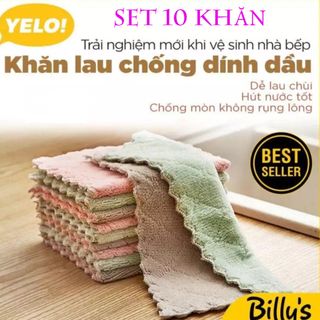 khăn lau bếp chống dính sét 10 khăn giá sỉ