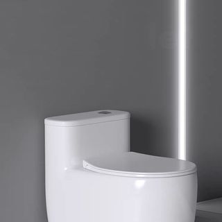 Bồn cầu 1 khối cao cấp màu trắng siphong lớn, men sứ chống ăn mòn, công nghệ giảm ồn