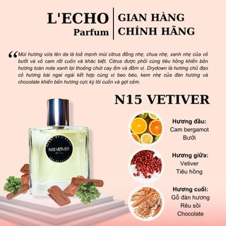 Nước Hoa Nam N15 Vetiver L'echo Chính Hãng Giá Sỉ