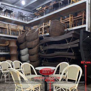 Bàn ghế cafe nhựa giả mây Hoàng Trung Tín