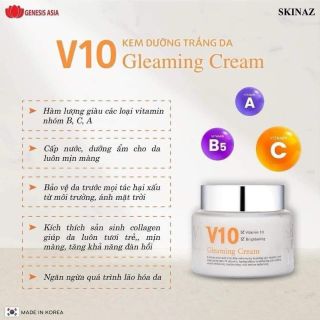 Kem dưỡng trắng da v10