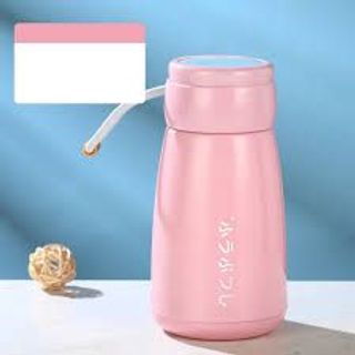 Bình Đựng Nước Giữ Nhiệt Nóng Lạnh Thủy Tinh 2 Lớp 400ML Nhật Bản, Có Quai Xách, Đựng Cafe, Nhỏ Gọn, Tiện Lợi, Cho Bé