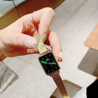 ĐỒNG HỒ NỮ THỜI TRANG D.W DÂY LƯỚI MẶT CHỮ NHẬT