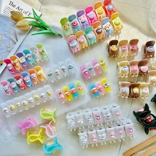 LỐ 12 KẸP CÀNG CUA 5R ĐÍNH CHARM NHIỀU MẪU