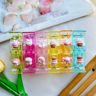 LỐ 12 KẸP CÀNG CUA 5R ĐÍNH CHARM NHIỀU MẪU