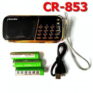 Máy nghe nhạc, máy nghe kinh phật 3 pin Craven CR-853 có chức năng Radio FM giá sỉ