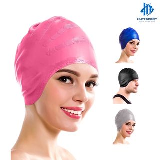 Mũ Bơi Trùm Tai Feike, Nón Bơi Nam Nữ Silicon Chống Thấm Nước Bể Bơi, Bảo Vệ Tóc Và Tai