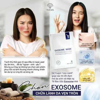 Mặt nạ tế bào gốc Exosome Mask hộp 10 miếng - Yuejin, giúp phục hồi da, chống lão hóa, da sáng mịn