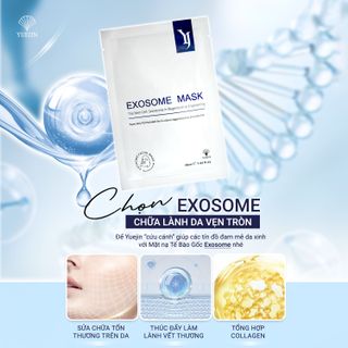Mặt nạ tế bào gốc Exosome Mask hộp 10 miếng - Yuejin, giúp phục hồi da, chống lão hóa, da sáng mịn