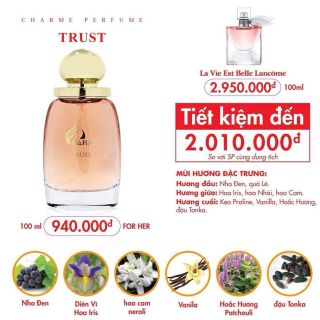Nước hoa charme trust mẫu mới
