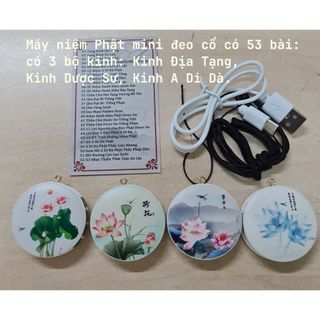 Máy niệm Phật Mini 53 bài X8 có bluetooth gồm thẻ nhớ có 3 bộ KInh: Kinh Địa Tạng, Kinh Dược Sư, Kinh A Di đà,