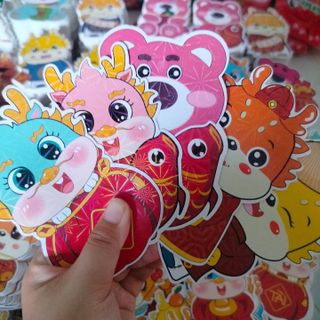 SET 100 BAO LÌ XÌ CHIBI RỒNG THẦN TÀI (GIAO MÀU NGẪU NHIÊN) - VỰA KHÔ BẾN TRE