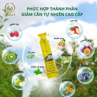 Rubiss Apple Juice Detox - Nước ép giảm cân Rubiss vị Táo 15 gói