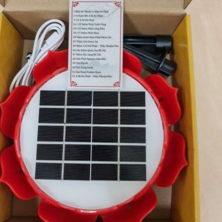 Máy niệm Phật hoa sen năng lượng mặt trời 52 bài có khe thẻ