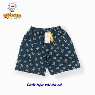 KN0034-Quần đùi Bé trai Kiteny, Chất liệu vải da cá, bền, đẹp, Phong cách và thấm mồ hôi cực tốt.