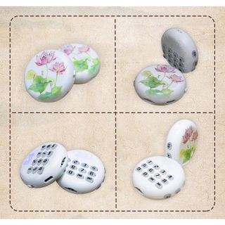 Máy niệm Phật hình tròn hoa sen phong thủy có 56 bài có nhiều bài Pháp hay, có bàn phím có khe thẻ