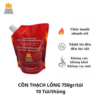 Cồn Thạch Túi Lỏng Tiết Kiệm 750gr - Thùng 10 Túi - Sản Phẩm Mới