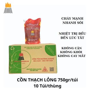 Cồn Thạch Túi Lỏng Tiết Kiệm 750gr - Thùng 10 Túi - Sản Phẩm Mới