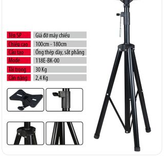 Giá đỡ máy chiếu 3 chân, tải trong đến 30kg, cao 110cm-175cm chắc chắn, cứng cáp