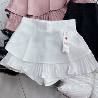 CHÂN VÁY XÒE HAI TẦNG DẬP LY CÓ QUẦN TRONG  - NHƯ Ý BOUTIQUE