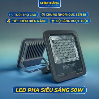 [Led Pha Tiết Kiệm Điện] Đèn Pha Led 50W Đặng Nguyễn, Chip Led cao cấp thích hơp cho không gian rộng