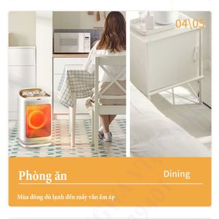 Máy sưởi gốm KAW công suất 1500w, 6 chế độ, tự ngắt khi đổ
