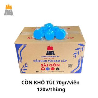 Cồn khô túi Sài Gòn 70gr/viên - thùng 120 viên - Cồn chuyên dùng cho nấu tiệc giá sỉ