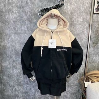 ÁO KHOÁC HOODIE NỈ FORM DÀI RỘNG - NHƯ Ý BOUTIQUE