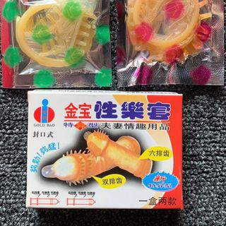 Bao cao su Gold Gai- các đường gai ở đầu chính hãng 1 hộp 2 cái bao