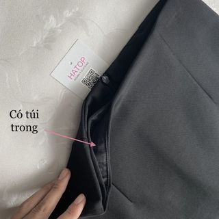 Chân váy công sở ôm dáng ngắn vải thun co giãn 4 chiều loại 1 màu đen có 1 túi bên trong, có quần trong tùy loại CVOD016
