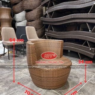 Bộ bàn ghế cafe nhựa giả mây
