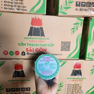 Cồn thạch Sài Gòn 125gr/ly - Thùng 60ly - Cháy lâu, lửa mạnh - Chuyên dùng cho nấu món lẩu