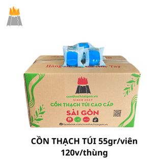 Cồn thạch túi 55gr/túi - thùng 120 túi - Cồn chuyên dùng cho lẩu 1 người, châm thêm cồn giá sỉ